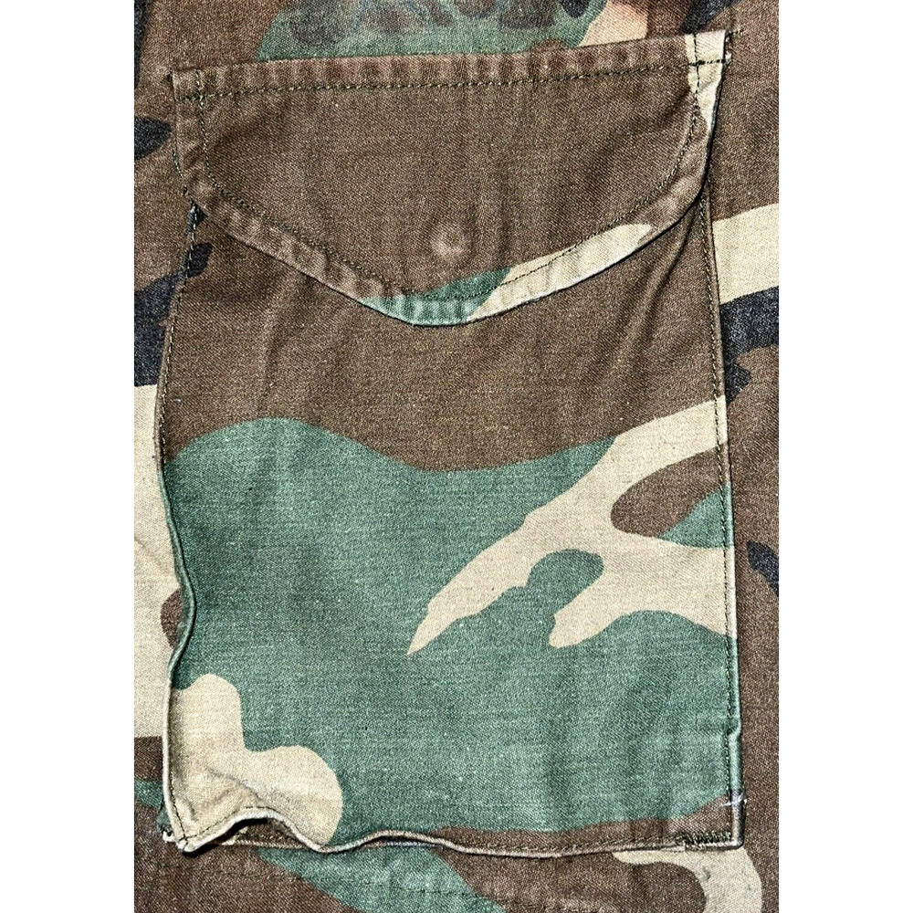 Military BDU Woodland Camo Cold Weather Field Coat DLA100-91-C-8371 - XS X-Short - Picture 15 of 16